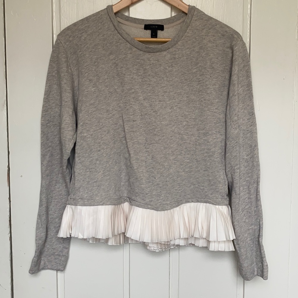 Jcrew Sweatshirt With Flutter Bottom - image 1